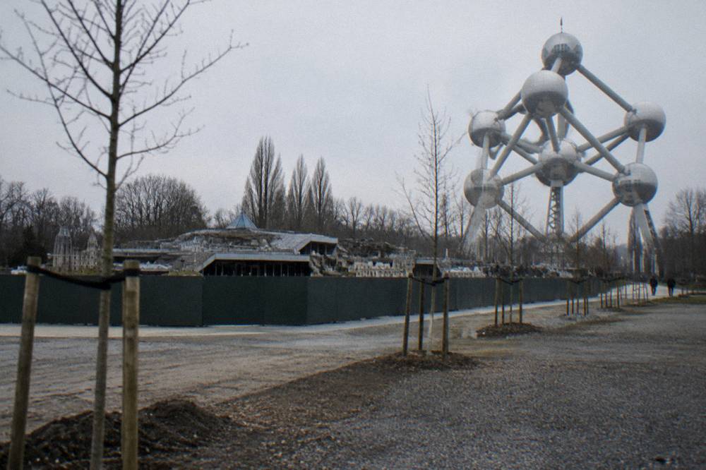 The Mini-Europe miniature park site on the Heysel plateau beside the Atomium